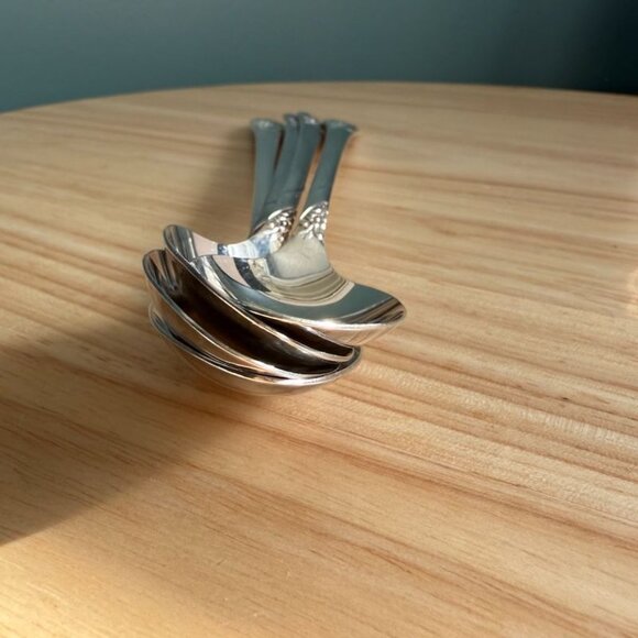 Vtg Oneida Evening Star Ice Tea Spoons Set Of 4 1950 Community Silverplated 7-1/ - Picture 4 of 7